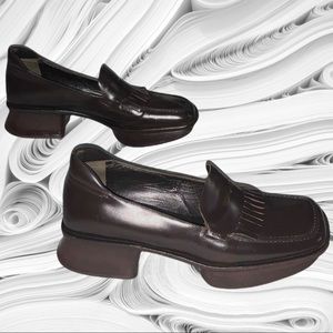 Authentic PRADA Rare Split Sole Loafer black-brown